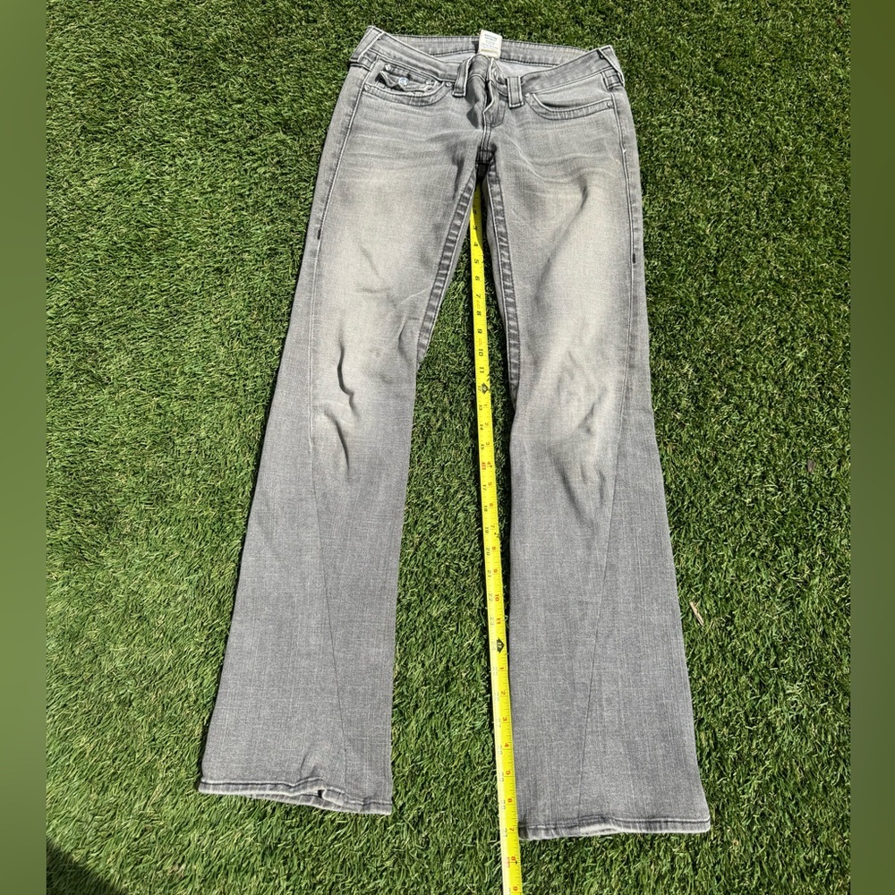 True religion disco/ sparkly buttons Gray Women's Jeans.  Size 28.